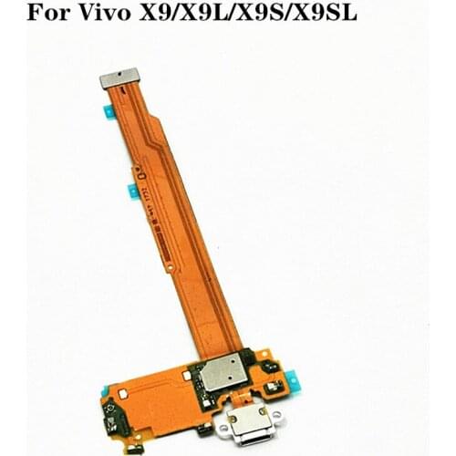 Original USB Charging Port Dock Flex Cable For Vivo X9 X9L X9S X9SL Charger Plug Charge Board With Microphone Connector