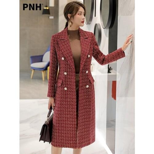 Welsh Plaid Coat Fall Winter 2021 New Tweed Popular Tweed Red Plaid Coat