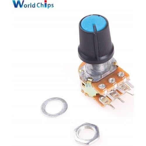 Diymore 1pcs WH148 Potentiometer Resistor B10K 10K 6Pin Linear Taper Rotary Potentiometer for Arduino with Cap