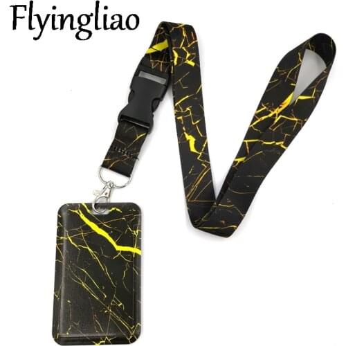 Marble pattern Neck Strap Lanyard for keys lanyard card ID Holder Jewelry Decorations Key Chain for Accessories Gifts