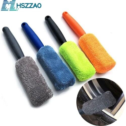 Car Microfiber Wheel Wash Brush Vehicle Cleaning Brush Wheel Rims Tire Washing Brush Car Wash Car Detailing Polish For A Car
