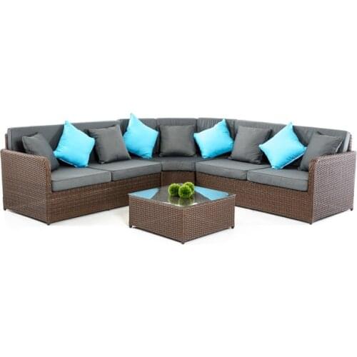 All Weather Modern Outdoor Rattan Furniture Sectional Corner Sofa Set