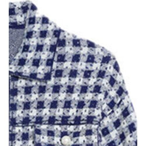 2020 Fall/Winter Womens Houndstooth Check Pearl Button Cardigan Jacket Short Top