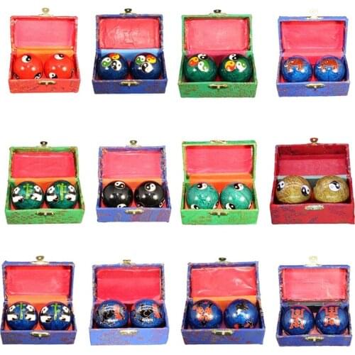 066B Chinese Health Balls Various Colors Using on Hands Daily Exercise Stress Relief Handball Hand Strength Fitness Ball