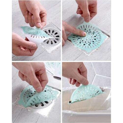 10PCS Disposable Sewer Outfall Strainer Sink Filter Anti-blocking Floor Drain Hair Stopper Catcher Kitchen Bathroom Accessories
