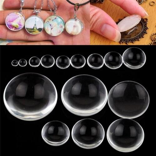 100PCS Time Gem Glass Patch Wholesale Diy Handmade Jewelry Accessories Round Crystal Glass Patch Refrigerator Magnets