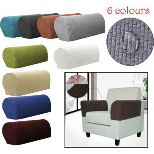 2PCS Removable Arm Chair Protector Sofa Armchair Covers Stretch- Sofa Couch Chair Protector Armchair Covers Armrest