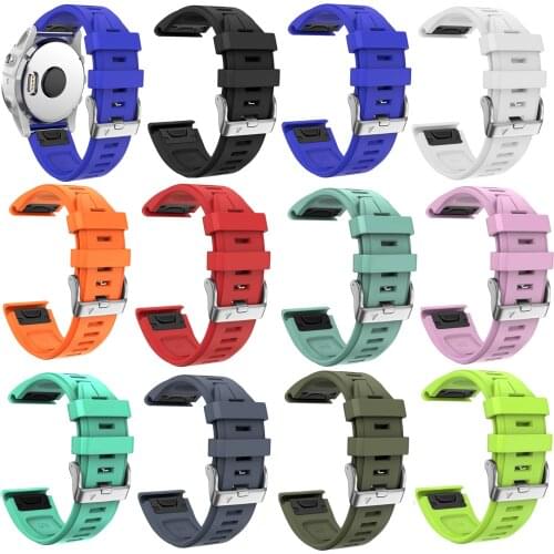 20MM Soft Silicone Rubber Watch Strap for Garmin Fenix 5S /Fenix5S plus Smart Watch Band Replacement Smart Bracelet Belt