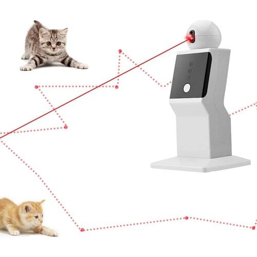 Automatic Cat Laser Toy LED Interactive Funny Toy 360 Rotating Cat Exercise Training Entertaining Toy USB Cat Play Robot Toy