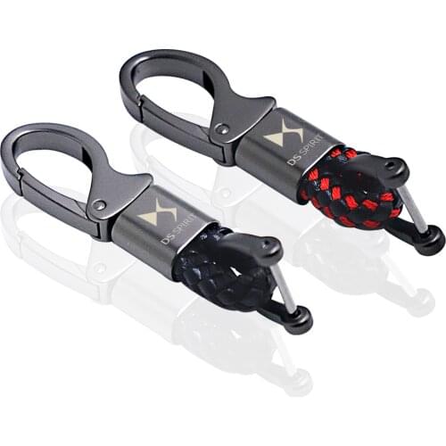 Car Keychain Black Clasp Creative DIY Keyring Holder Key Chain For DS 5LS 7 3 E-TENSE 5 23 AERO SPORT Auto Accessories