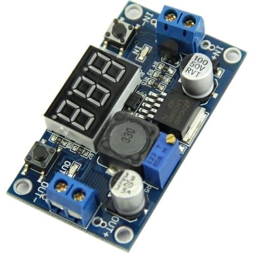 DC 4.0~40 to 1.3-37V LED Voltmeter Step-down Power Converter Module LM2596