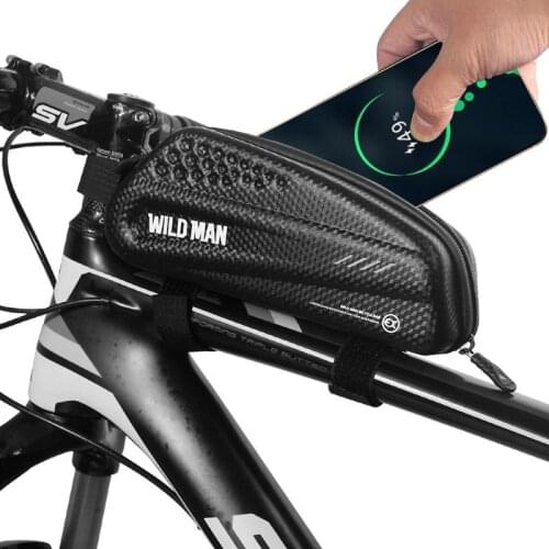 WILD MAN Hard Bicycle Bags MTB Bike Frame Front Head Top Tube Saddle Pouch Road Storage Bag Bike Tail Bag Repair Tool Bag