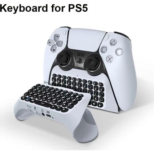 For PS5 Controller Handle Bluetooth External Keyboard for Playstation5 ChatPad Bluetooth Keyboard Wireless Keyboard