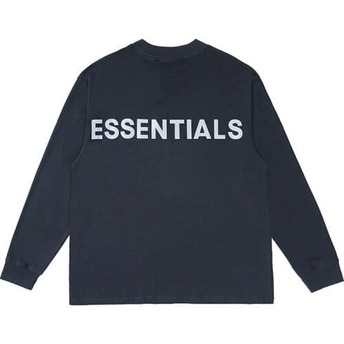 Kanye West Long Sleeve Letter Reflective Print T-shirts Hip Hop Men Women Tops Tees Streetwear Casual Graphic Summer Tshirts