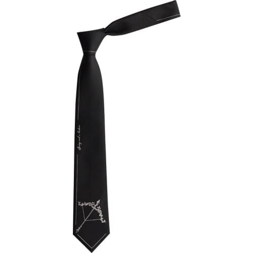 Bow and arrow Embroidery Hand cut Premium party tie Creative neck tie Cravate Nó no pescoço галстук width :7cm DX