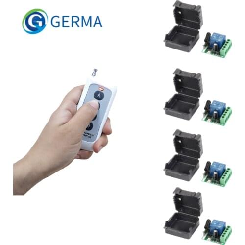 GERMA 433Mhz Universal Wireless DC 12V 1CH relay Receiver Module with 4ch RF Transmitter 433 Mhz Remote Controls