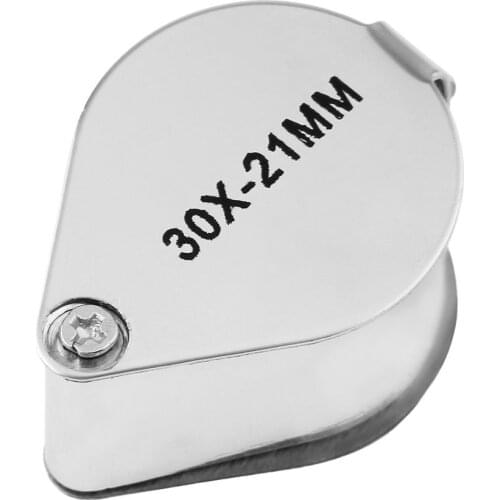 Hot Mini 30X Glass Magnifying Magnifier Jeweler Eye Jewelry Loupe Loop 30*21mm Triplet Jewelers Eye Glass
