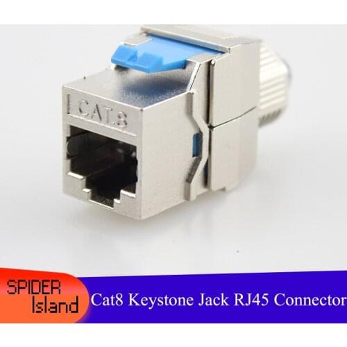 Cat8 CAT 8 Tool-free Computer Network Module Shielded RJ45 Network Cable Information Module CAT8 Keystone Jack