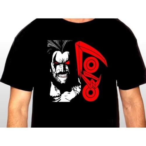 Fashion Brand Clothing Mens High Quality Tee shirt Lobo Logo T-Shirt -All Sizesprinting Casual Tops