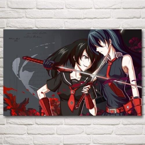 Modular Canvas HD Printed Pictures 1 Panel Wall Art Akame Ga KILL Anime Painting Home Decor Poster For Children Room Framework