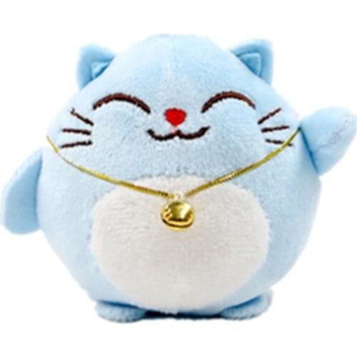Sweet CAT 8CM Keychain Plush Stuffed TOY DOLL , key chain Wedding Bouquet TOY Gift DOLL Small and Cute Lucky Cat Plush Doll