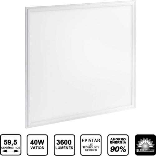 Pack LED Panel LEADERSSON square URANUS · Panel for offices and shops of 48W with 3600 lumens · [class TO ++]