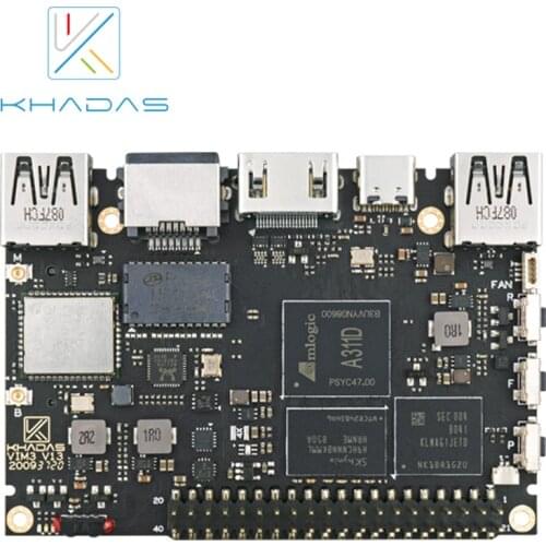 Amlogic A311D Single Board Computer With 5.0 TOPS NPU AI tensorflow x4 Cortex-A73 x2 A53 Cores Khadas VIM3 Basic SBC