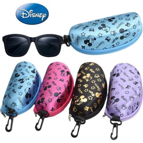 Disney Mickey Portable Fashion Protector Zipper Portable Holder Clam Shell Sunglasses Hard Case Glasses Box Shipping Free