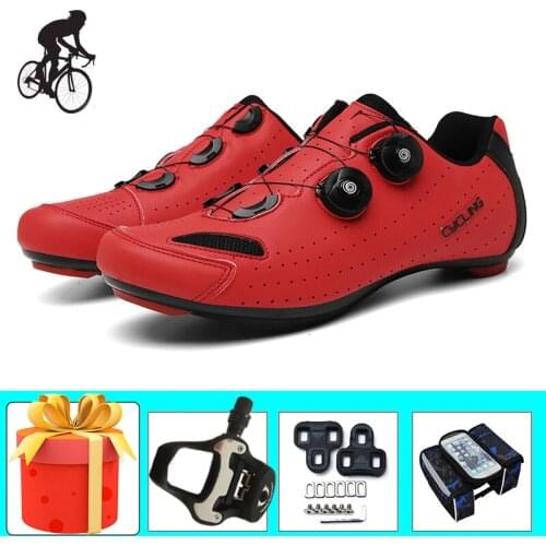 Professional Road Bike Shoes Add Pedals Breathable Self-locking Sapatilha Ciclismo Bicicleta Triatlon Riding Bicycle Footwear
