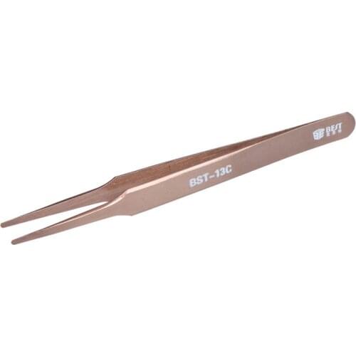 High Precision Industrial Tweezers Anti-magnetic Anti-acid Non-corrosive Stainless Steel Round Head Tweezer Professional Tools
