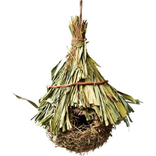 Birds Nest Natural Grass Egg Cage Outdoor Decorative Weaved Hanging Parrot Hous