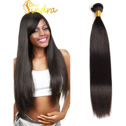 Sindra Human Hair Peruvian Straight Hair Bundles Natural Color 100% Human Hair Extensions 8-30inch Remy Hair Weaving 1/3/4 Piece