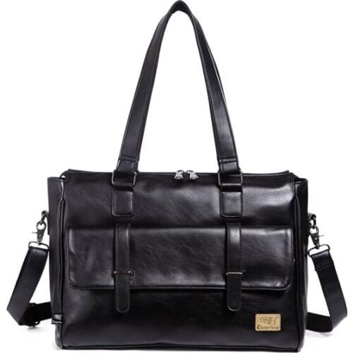 Mens Messenger Bag Laptop Bags Korean Fashion Designer Leather Shoulder Bag Handbags Portable Large Capapcity Travel Bags