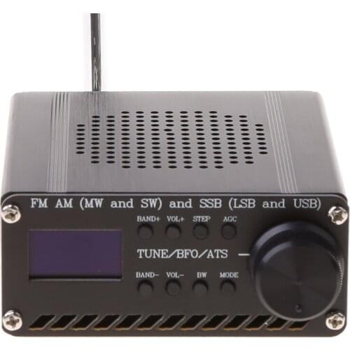 Assembled SI4732 All Band Radio Receiver FM AM (MW & SW) SSB (LSB & USB) with lithium battery + Antenna + Speaker + Case