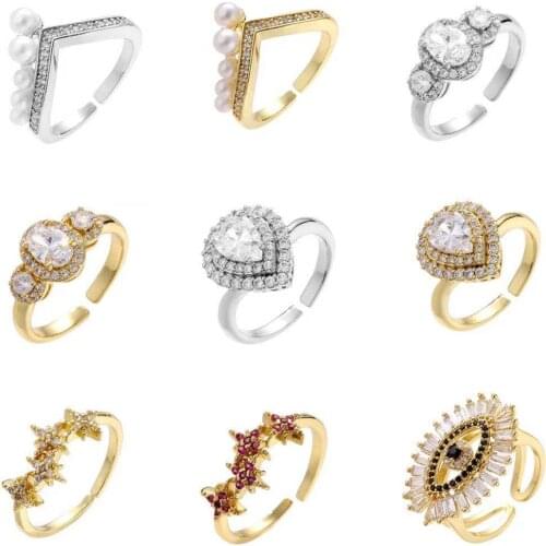 HECHENG High Quality Rainestone Inlaid Women Rings Wedding Gift Ring Engagement For Women