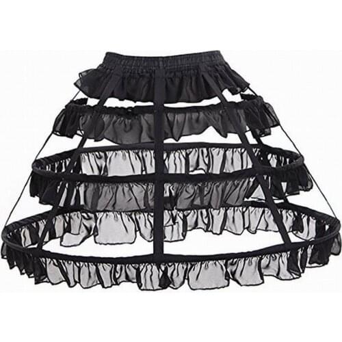 Adult 3 Hoops Womens White Petticoat Slip Puffy Bridal Petticoat Underskirt Crinoline Cage for Wedding Dress Vestido De Novia