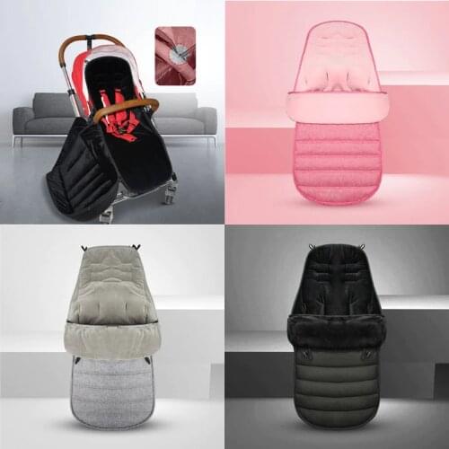 W3JF Winter Thick Sleeping Bags Warm Baby Sleepsack Envelope For Newborn Infant Windproof Stroller Cushion Footmuff