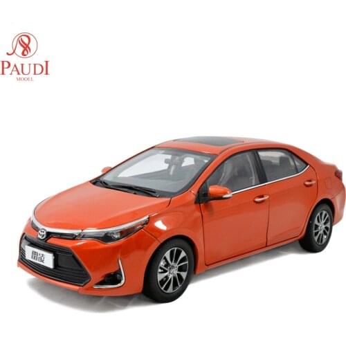 1/18 1:18 1 18 Scale Toyota Levin 2017 Orange Static Simulation Diecast Metal Alloy Miniature Model Car Toy Doors Open