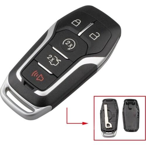 1Pcs Car Smart Remote Key Fob Uncut Shell Case Cover Holder Protector For Ford F-150 Explorer Edge Fusion 2015-2017