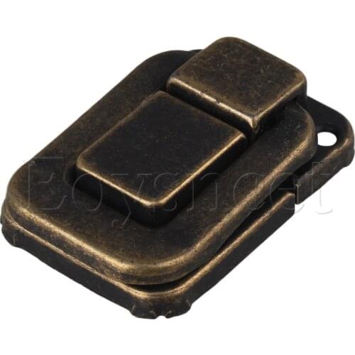 10PCS Bronze Vintage Lock Hook Latch DIY for Antique Jewelry Box with Screws