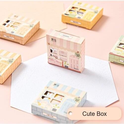 45 Pcs/box Cute House Stickers Creative Special-shaped Cartoon Stickers Scrapbooking Dairy Stickers Decoration Diy Stationery