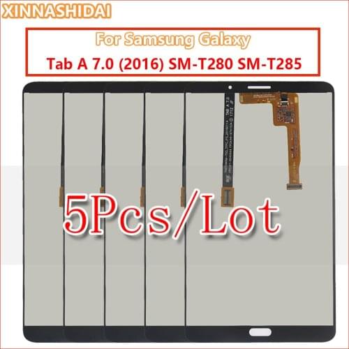 5 Pcs For Samsung Galaxy Tab A 7.0 (2016) SM-T280 T280 T285 LCD Display Touch Panel Screen Glass Digitizer Assembly Replacement