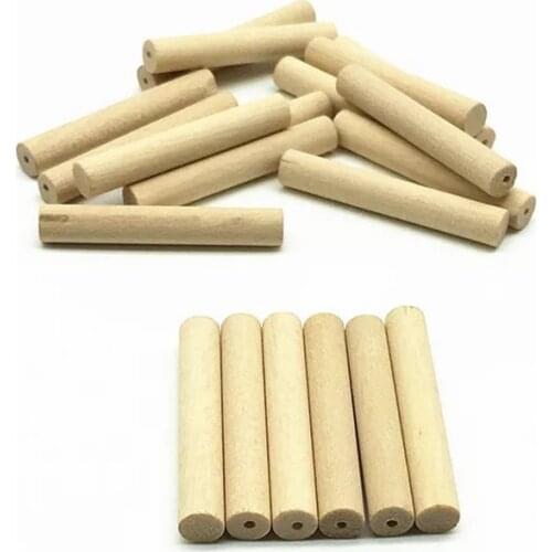 50pcs nature wood tube bead diy wood accessories for necklace jewelry