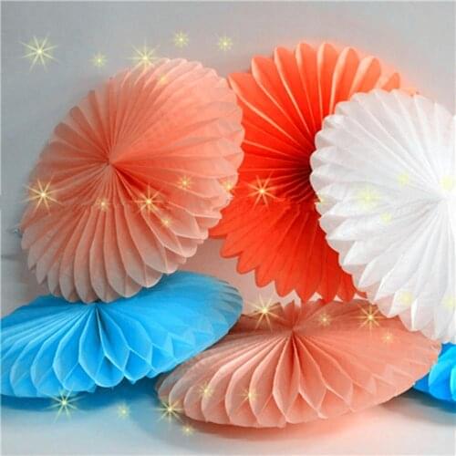 8 inches 1pc Wedding Decoration Creative Paper Crafts Flower Origami Fans Birthday Party Wedding Hotel Decorative Supplies