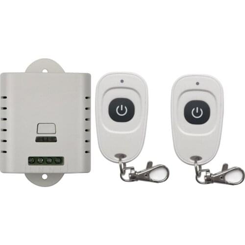 85V 110V 120V 220V 250V 1CH 10A RF Wireless Switch Relay Receiver Remote Controllers & 2* White AB keys Waterproof Transmitter