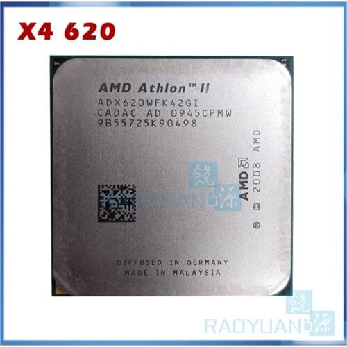 AMD Athlon X4 620 X4-620 2.6GHz Quad-Core CPU Processor ADX620WFK42GI 95W Socket AM3 938pin