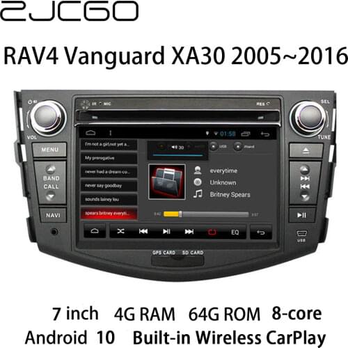 Car Multimedia Player Stereo GPS DVD Radio Navigation Android Screen for Toyota RAV4 Vanguard XA30 2005~2016