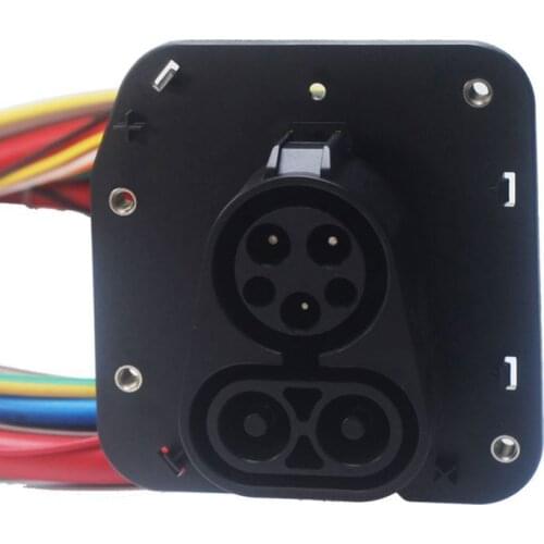 Car Charging Connector CCS 1 Combo 1 Socket DC EV Charger 80A 125A 150A 200A IEC 62196-3 Inlet With I Meter Cable