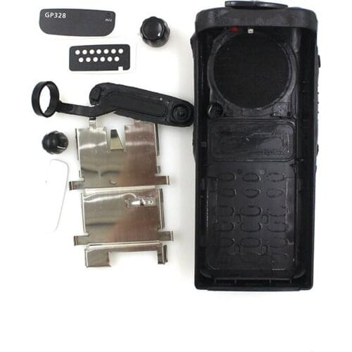Black Front Cover Case Handbags Surface+Dust Cover+Knob For Motorola GP328 PRO5150 GP340 Radio Repair Replacement Outer Housing