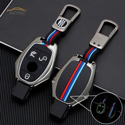 Zinc alloy Car Remote Key Cover Case Shell Fob For Mercedes Benz A B R G Class GLK GLA w204 W251 W463 W176 W210 W202 Accessories